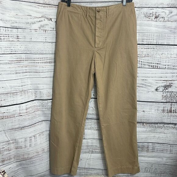 ReDone Pants womens size 31 washed khaki Y2K 90s wide leg cotton High rise New - Picture 2 of 13
